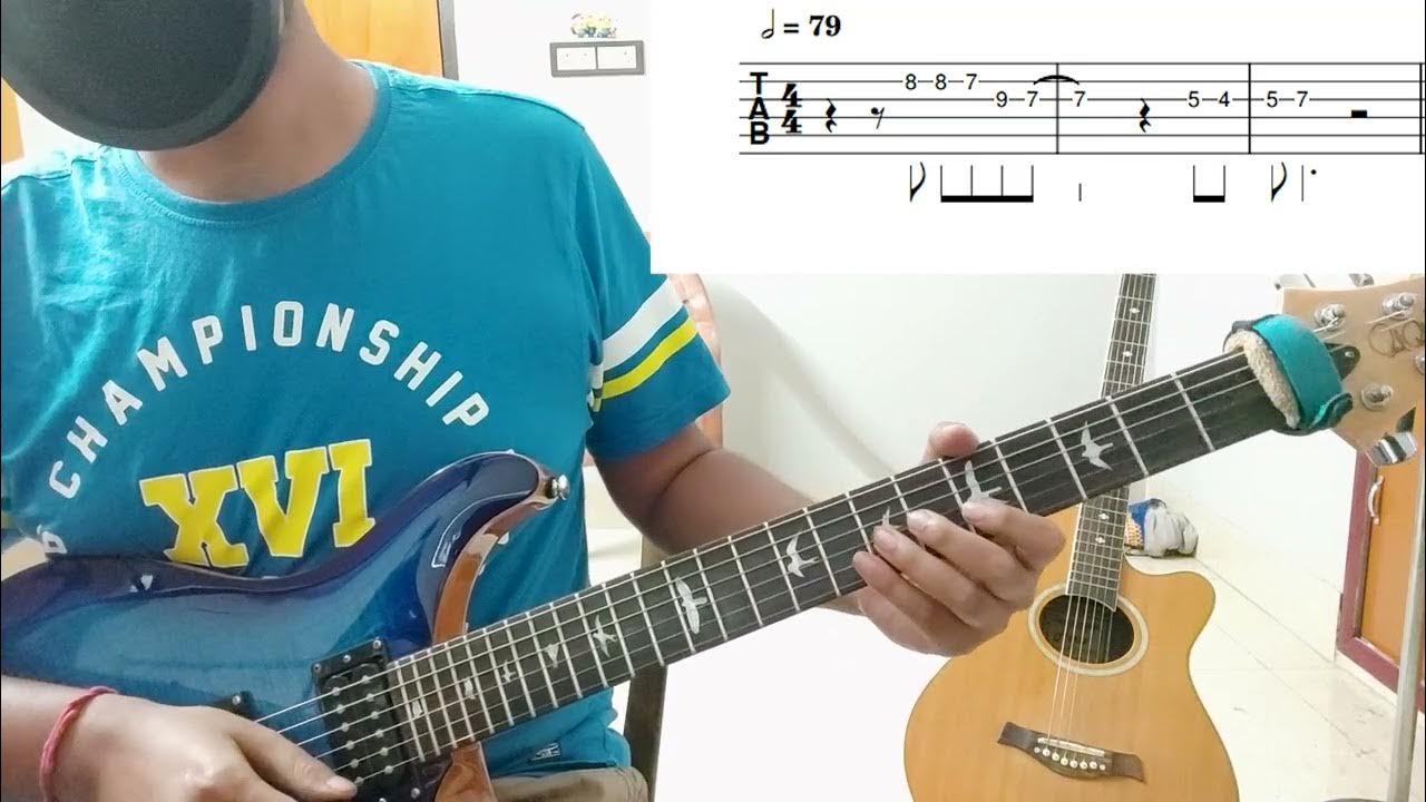 Hare Krishna riff, chords & solo guitar lesson + TAB Fakira