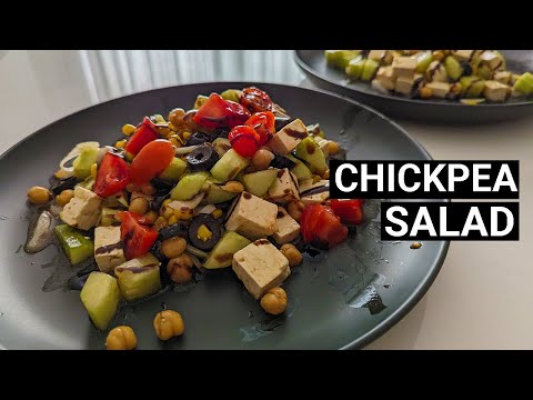 Quick & Delicious Chickpea Salad Recipe | Easy Mediterranean Salad with Honey Balsamic Vinaigrette