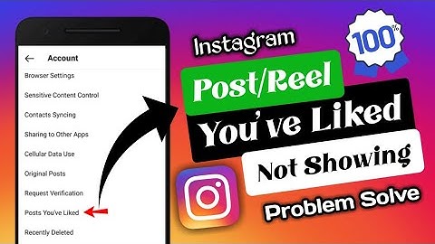 Instagram POST YOU LIKED Not Showing Problem Solve [100% SOLUTION] Problem Solve.