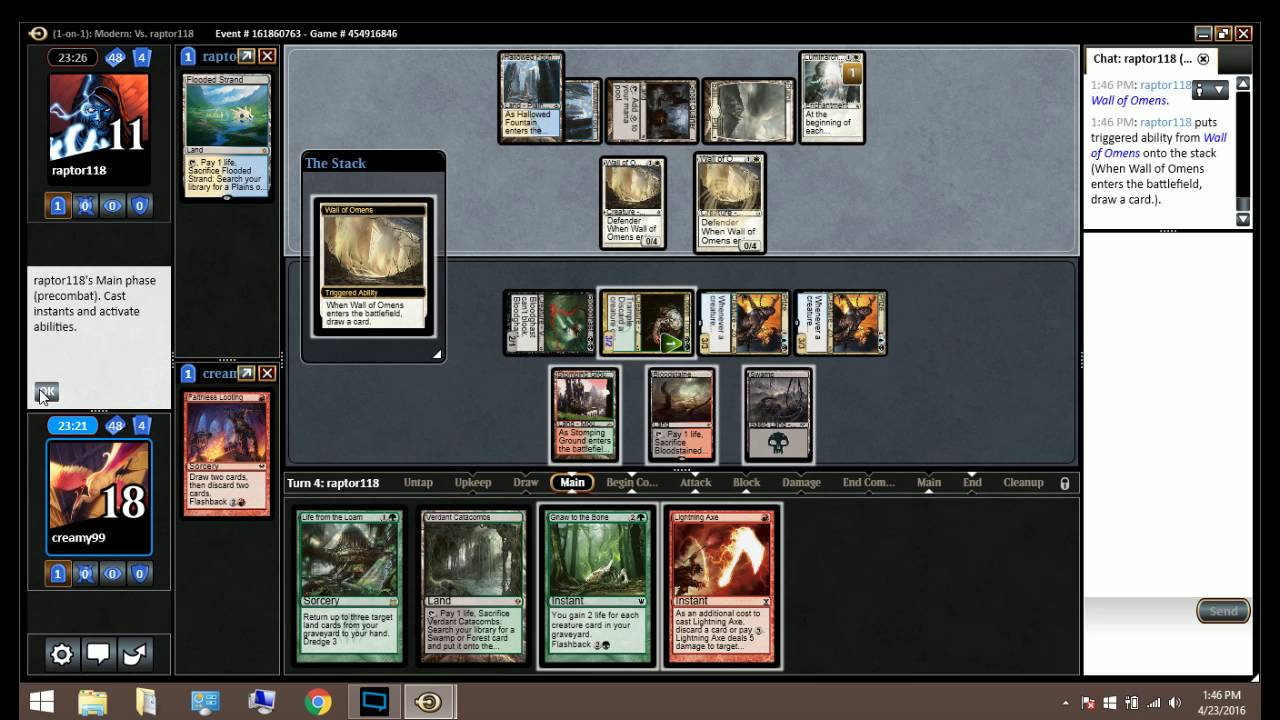 Magic the Gathering: Modern: Dredgevine vs UW Titan Control