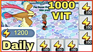 😳 1000 VIT Daily | 🙈 7 easy tips for you | NON VIP & VIP | Monster honor fight | Pss Gamer King