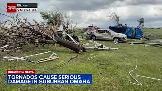 Nebraska tornado damage, injuries reported near Omaha