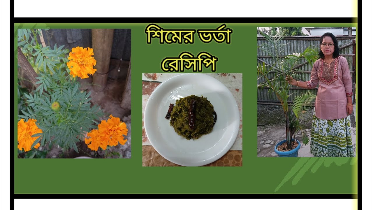  নিরামিষ শিমের ভর্তা বা শিম বাটা সহজ পদ্ধতি ভাবে বানিয়ে দেখুন গরম ভাতের সঙ্গে দারুন Sheem bata 