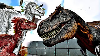 T-Rex Vs Alpha Raptors Ark Survival Evolved T-Rex Vs Alpha Raptors Ark