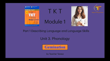 TKT, Module 1, Unit 3: 3.6.7. Gemination