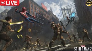 SPIDER-MAN 2 PC LIVE 🔴 | 1440p ULTRA GRAPHICS 🕷️ | INSANE SWINGING + EPIC BOSSES