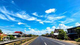 Phnom Penh to National Highway 5 Driving Tour | 4K Relaxing Chill Drive