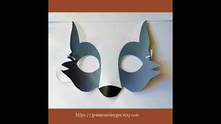 Make a fancy dress wolf kids printable kids #DIYwolfcostume #wolf #kidsanimalcraft