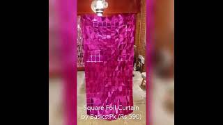 Birthday Backdrop Foil Curtains For Decoration