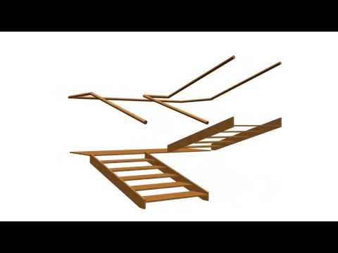 3ds Max - Open U-Type Staircase