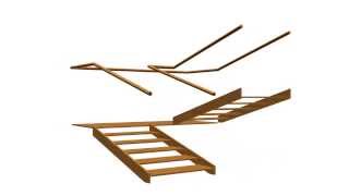 3ds Max - Open U-Type Staircase