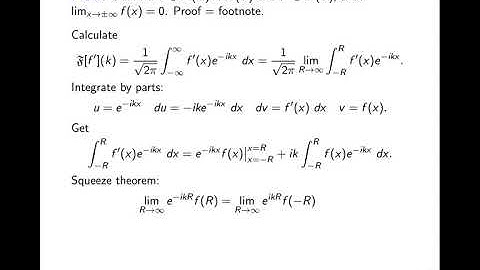 AN3NA (F20) Video 6.5: properties of Fourier transforms (Theorems 2.5.4 and 2.5.5)