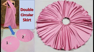 HowTo Make Double Circular Skirt From Sareeसाड़ी से बहुत ज्यादा घेरदार/डबल सर्कुलर स्कर्ट बनाना सीखे