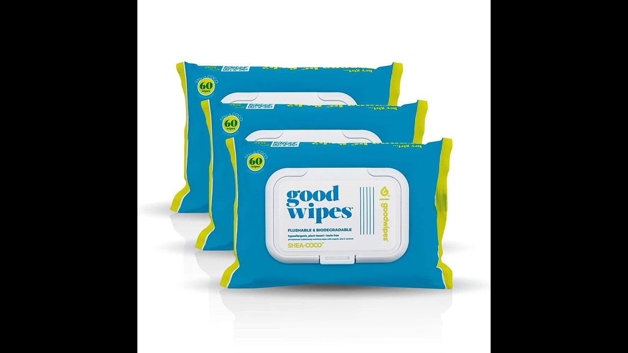 Goodwipes Flushable & Biodegradable Wipes with Botanicals, Dispenser for At-Home Use Safe.