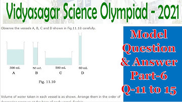 Vidyasagar Science Olympaid 2021 || Model Question  SET-2 || Physical Science IIOnline Gonit Siksha