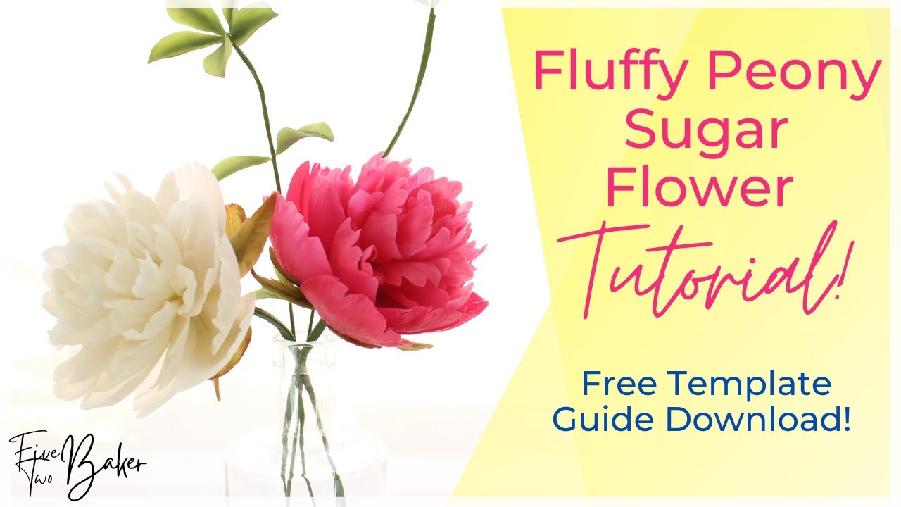Fluffy Peony Sugar Flower Tutorial ⎸ How to Make a Gumpaste Peony ⎸ DIY Cake Toppers
