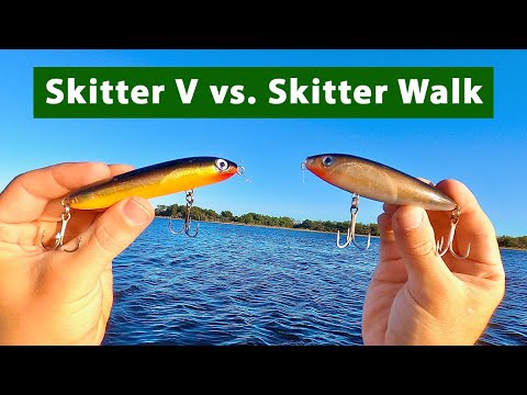 Skitter V vs. Skitter Walk (Topwater Test In Windy Conditions