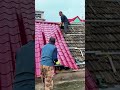 elastic roof installation process #construction #roofing #popular #viralshorts #shorts