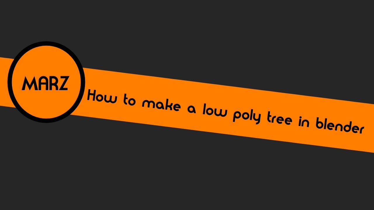 How to make a low poly tree in blender. - YouTube