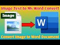 How to Convert Image to Word Document in Laptop