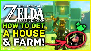 Zelda Tears Of The Kingdom How To Get A House &amp; Farm! Hearty Radish Farming &amp; Location