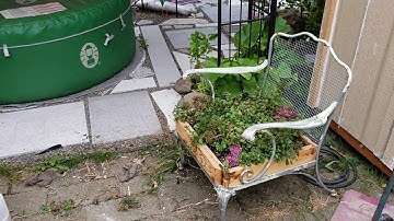 Scrap granite mosaic patio diy project upcycled trash to treasure repurposed reused scrap granite