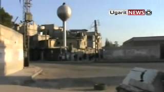 23 8 Damascus  أوغاريت دمشق حي العسالي , إستهداف قسم القدم بقذائف الأربي جي ج6