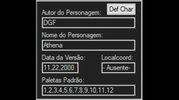 Gerenciador de Personagem Mugen 70% completo.