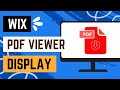 Additional Wix Apps: Changing The Display Options Of The PDF Viewer App