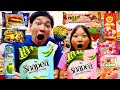 Pink Food VS Blue Food Filipino Convenience Store Candy and Snack Challenge フィリピンのお菓子チャレンジ