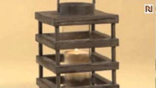 Wood Lantern - Driftwood Finish Wgl Globe By Bett Mirror-A1931