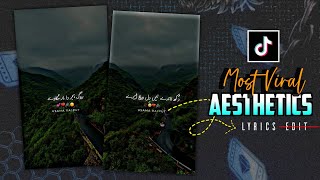 Trending Alight Motion Urdu Aesthetic Lyrics Video Editing || TikTok Urdu Status || Usama Rajput.