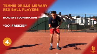 Red ball players drills and exercises: ''GO! FREEZE!''