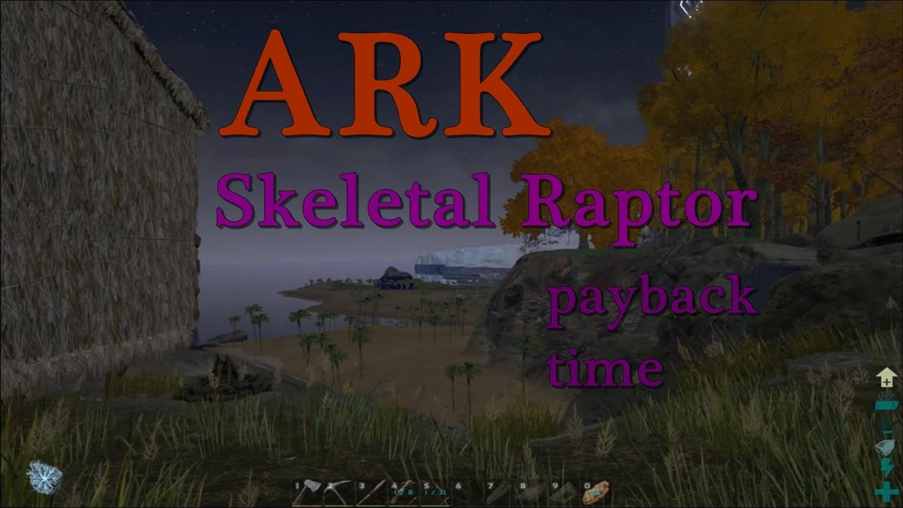 Skeleton Raptor Ark Ark survival evolved 24 - Skeletal Raptor payback time - YouTube