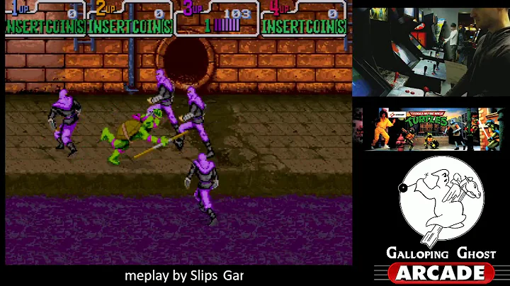 TMNT Arcade World Record, 596 points by Brad Slips...