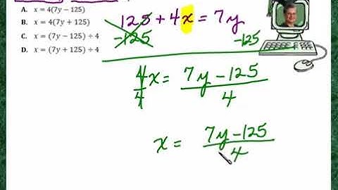 Praxis Application ALG155  Solve a linear equation for a variable