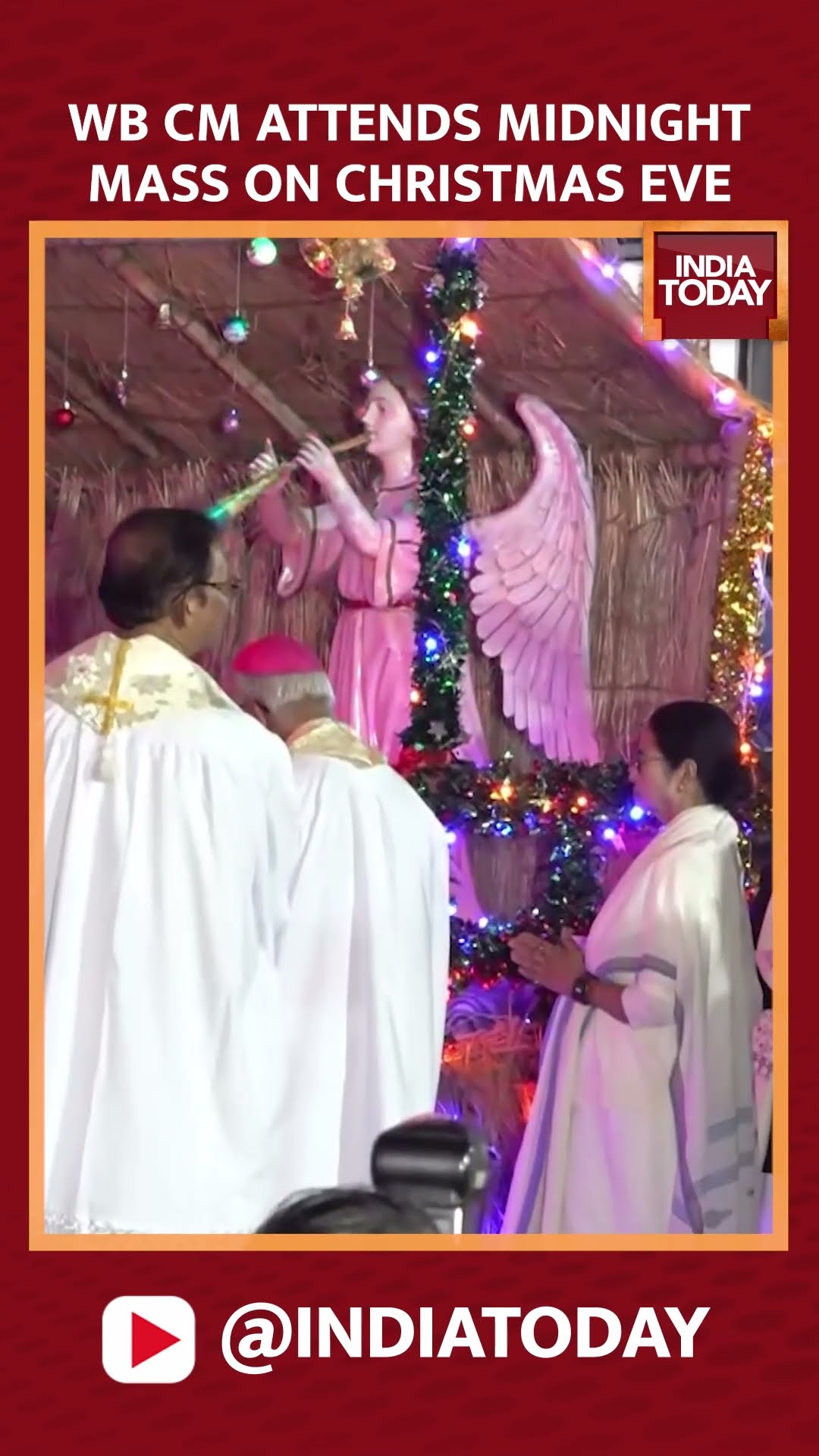 Mamata Banerjee Attends Midnight Mass At The Cathedral Of The Holy Rosary Church On Christmas Eve