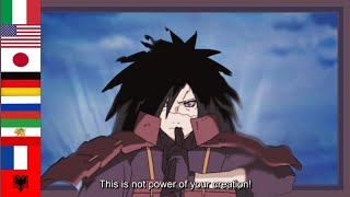 Madara saying  “This is not power of your creation!” In 8 Different Languages | Naruto Shippuden