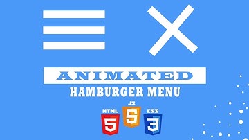 Animated Hamburger Menu With Html Css And Js_