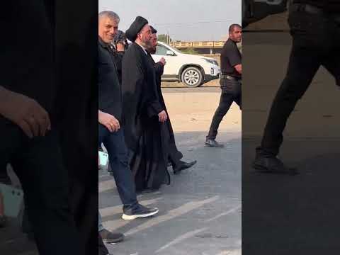 زيارة مقبوله السيد عمار الحكيم في طريق زيارة سيد الشهداء الحسين عليه السلام العراق عمار الحكيم