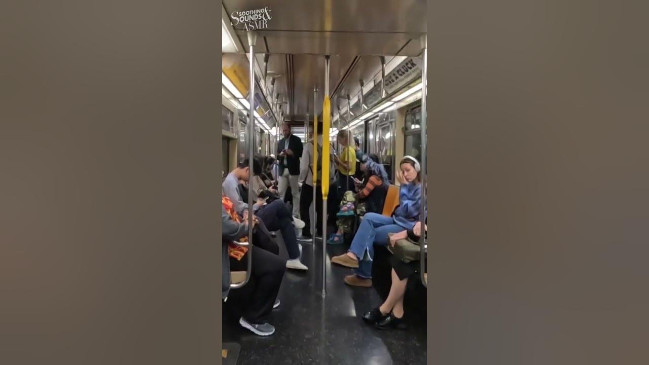 Relax to ambient subway sounds | NYC Subway | ASMR & White Noise #nycsubway #ambientsounds