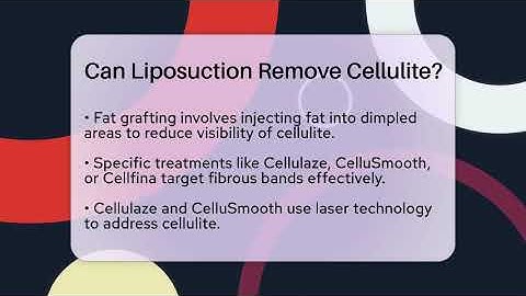Can Liposuction Remove Cellulite? - The Operating Table