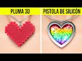 BOLÍGRAFO 3D VS. PISTOLA DE PEGAMENTO | BRILLANTES MANUALIDADES, JOYAS Y TRUCOS DE REPARACIÓN