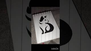 Minimal Cat Drawing 🐱 | Easy Black Art Tutorial #shorts