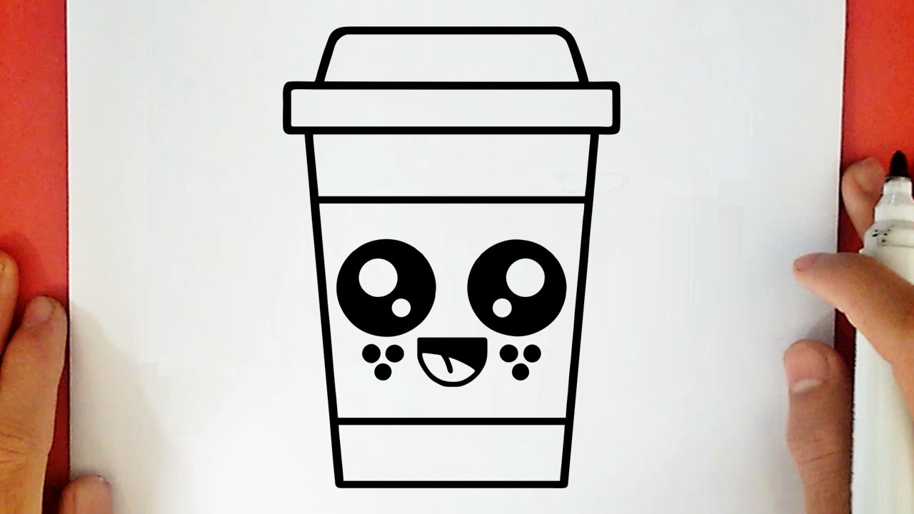 COMMENT DESSINER UNE TASSE DE CAFÉ KAWAII