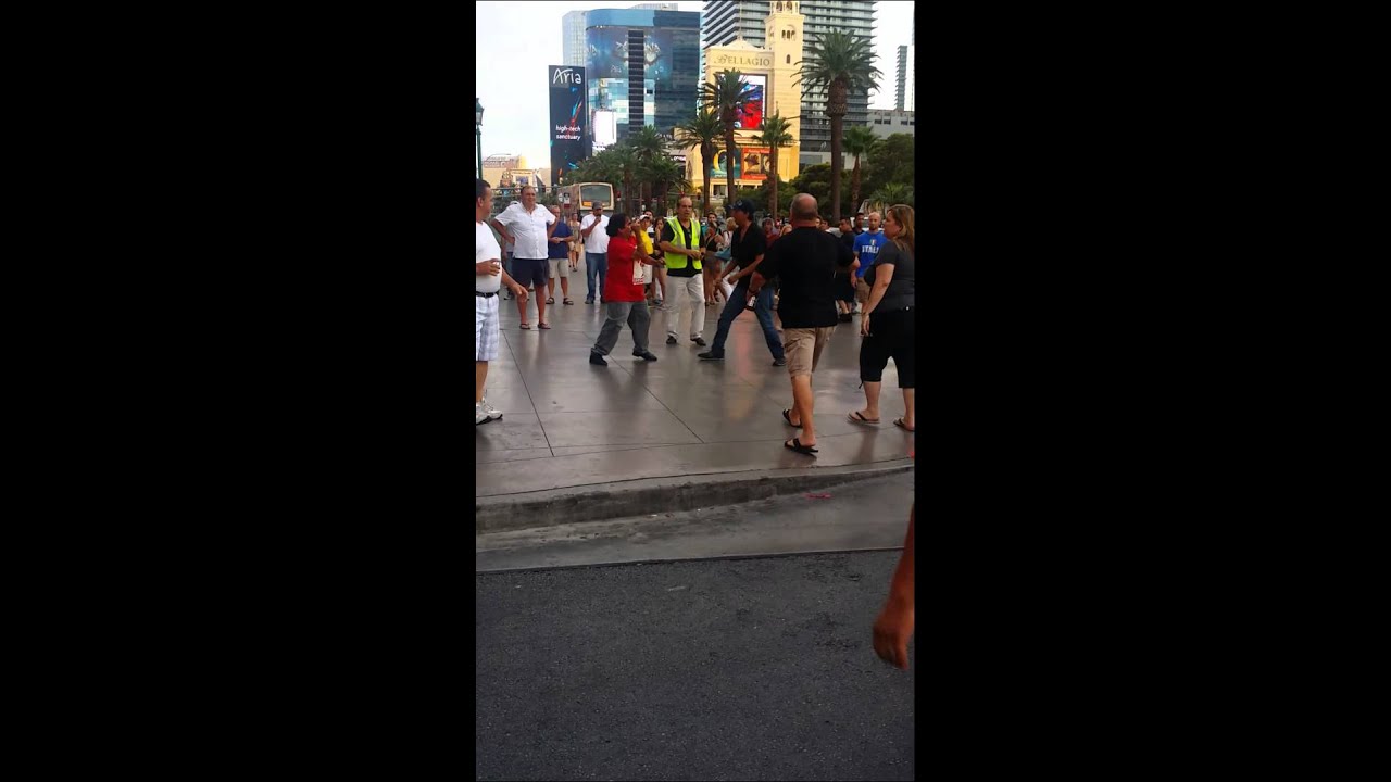 Fight on Las Vegas Strip