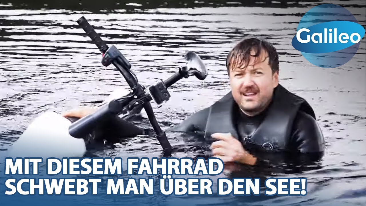 Wasserbike im Test: Mit diesem Fahrrad schwebt man über den See!
