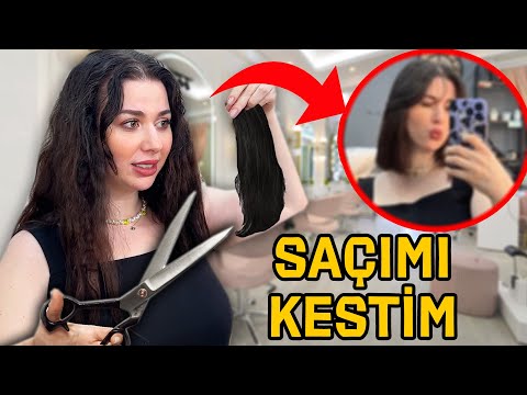 SAÇIMI KESTİM ✂️ ARTIK KISA KÜT SAÇLARIM VAR ✂️