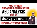 ABC ANALYSIS MAY 25! ADVANCED ACCOUNTING - CA INTER! Important Questions! Amendments!