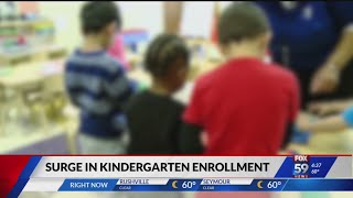 Surge in kindergarten enrollment